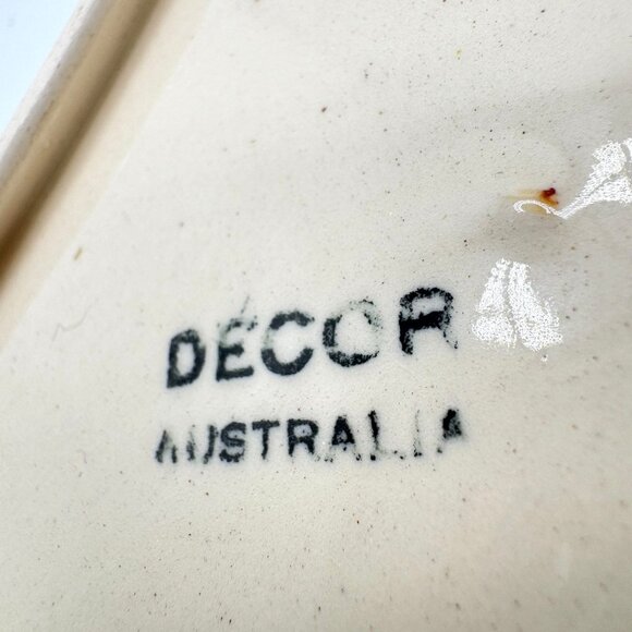 Décor Australia Fiji Ceramic Triangular Dish Ashtray Abstract Art Plate Vtg - Picture 4 of 7